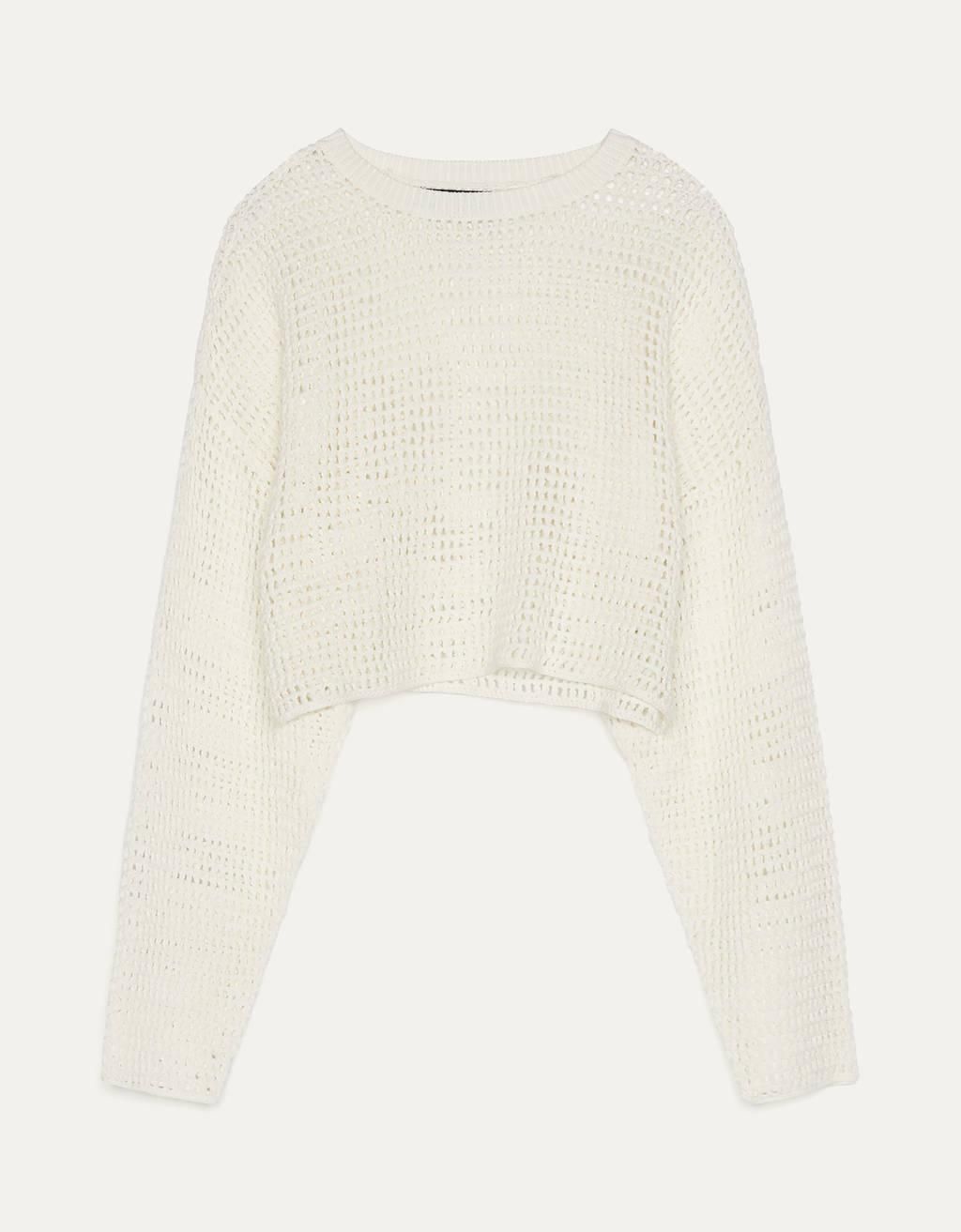 El jersey de rejilla de Bershka de Alba Díaz