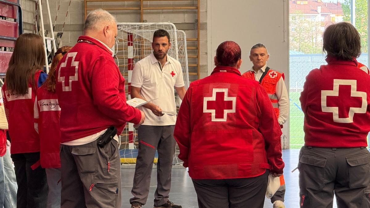 EN IMÁGENES: así fue el simulacro de Cruz Roja ante catástrofes en Noreña