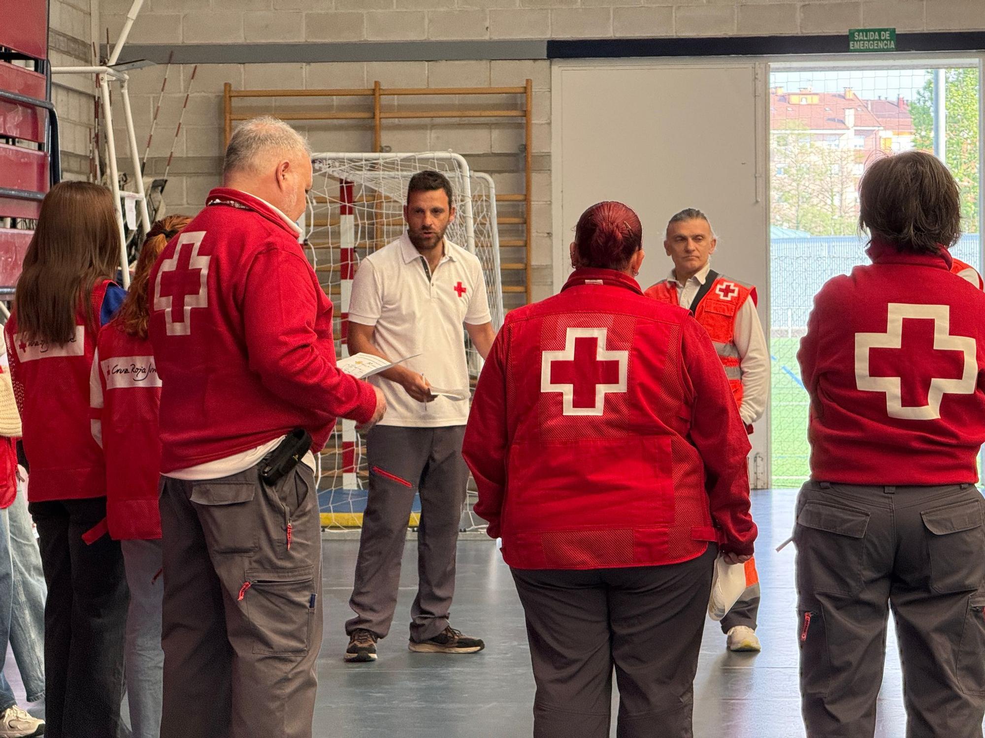 Así fue el simulacro de Cruz Roja ante catástrofes en Noreña