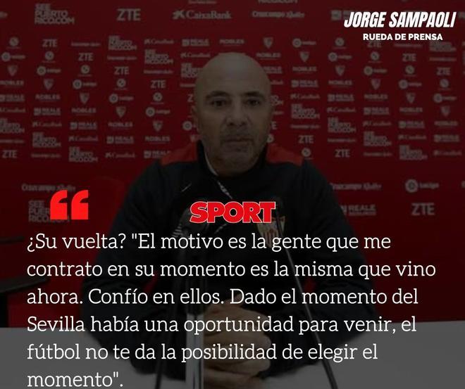 Las mejores frases de la presentación de Sampaoli