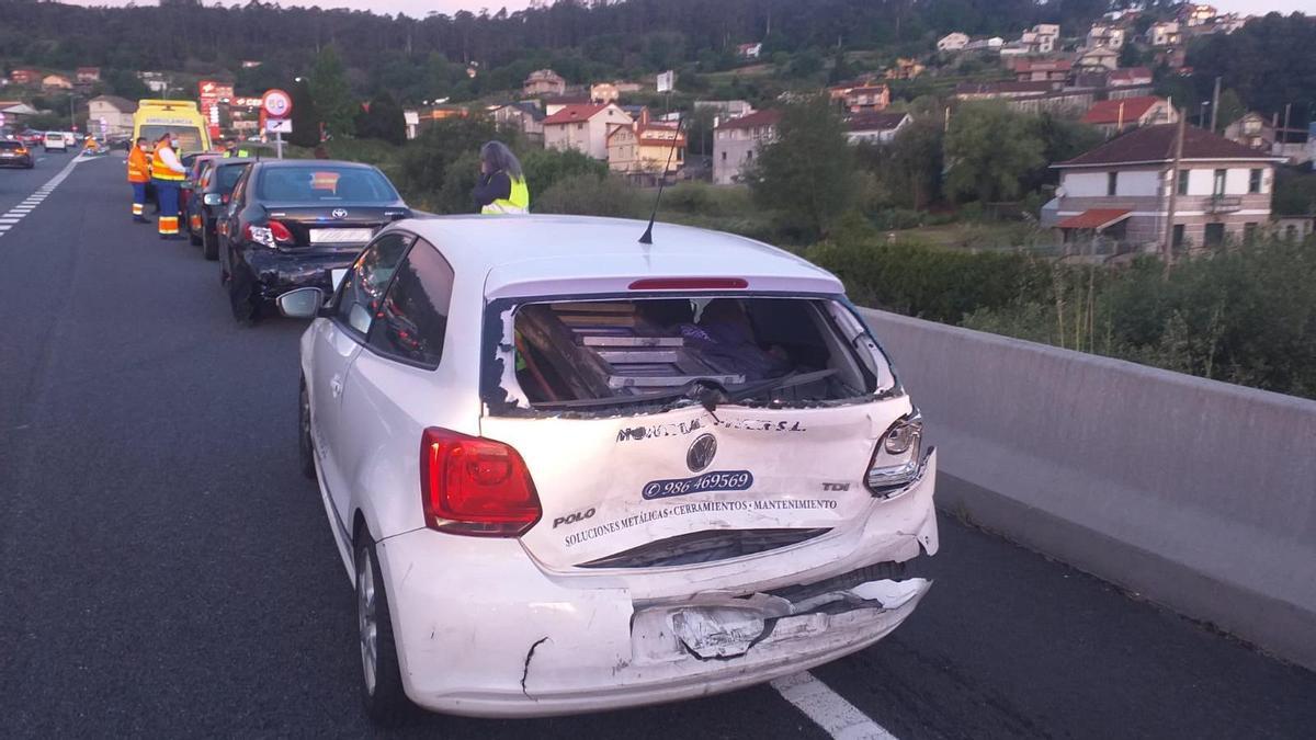 Accidente registrado en la A-55.