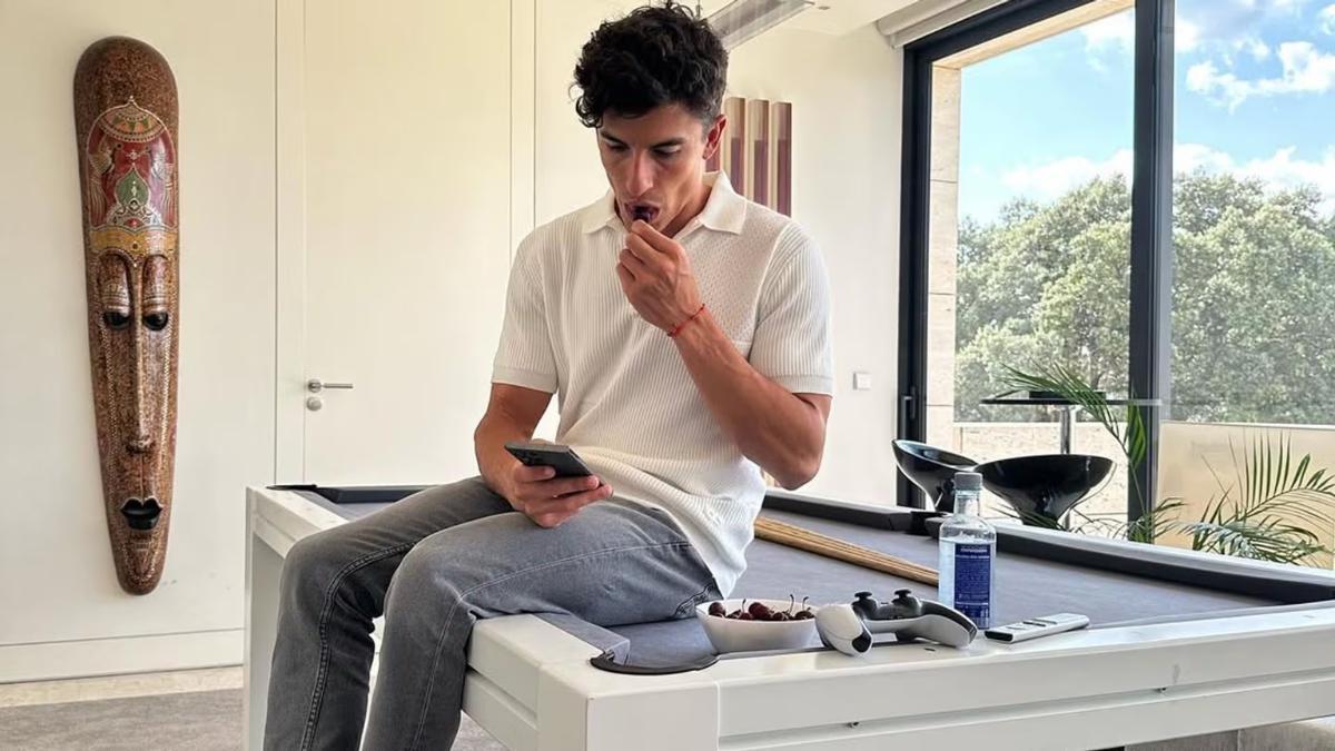 Marc Márquez en su casa de Madrid.