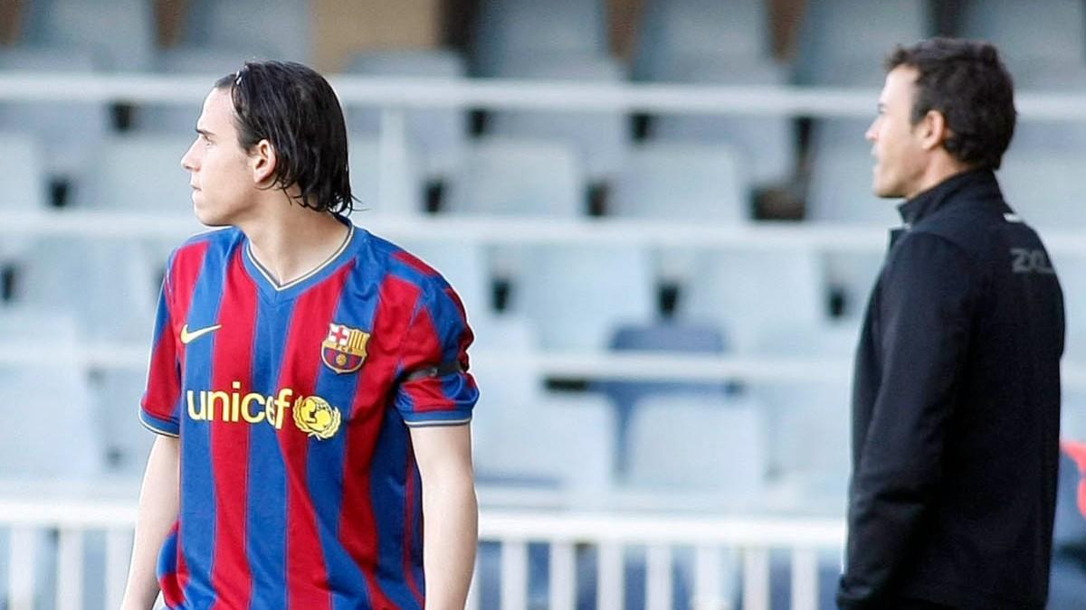 Gai jugó a las órdenes de Luis Enrique