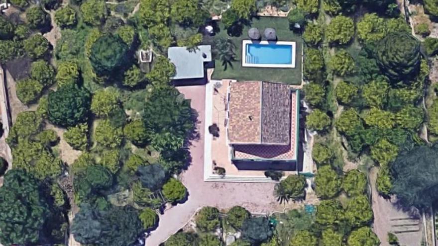 Vista aérea de la vivienda propiedad de la concejala en Senda de Granada.