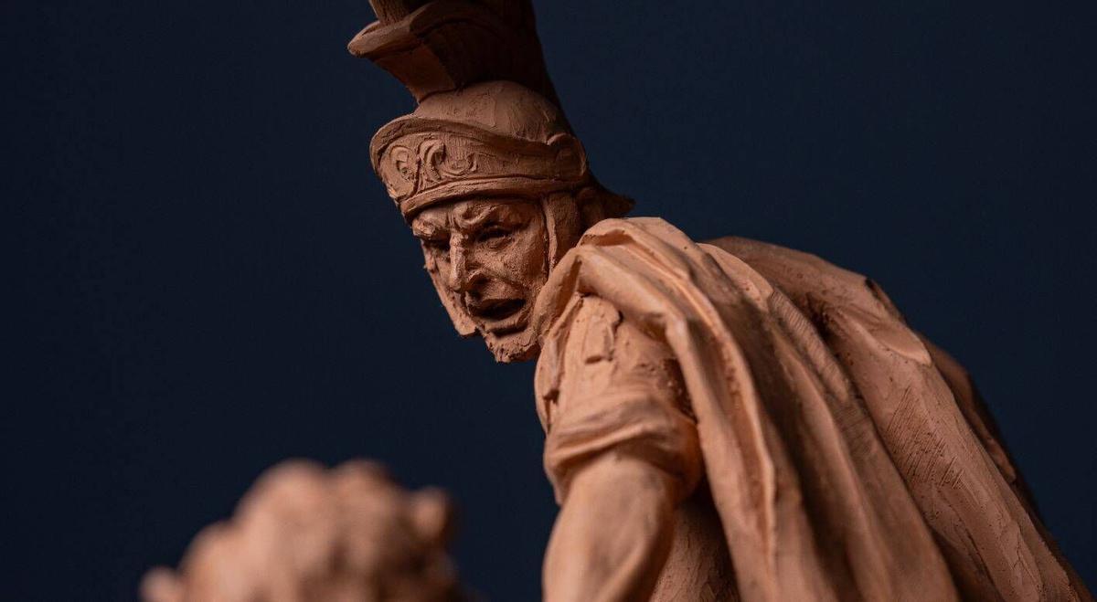 Imágenes del proyecto del grupo escultórico del Señor de los Pasos en el Monte Calvario, de la cofradía del Rocío
