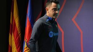 El técnico del Barcelona, Xavi Hernández.