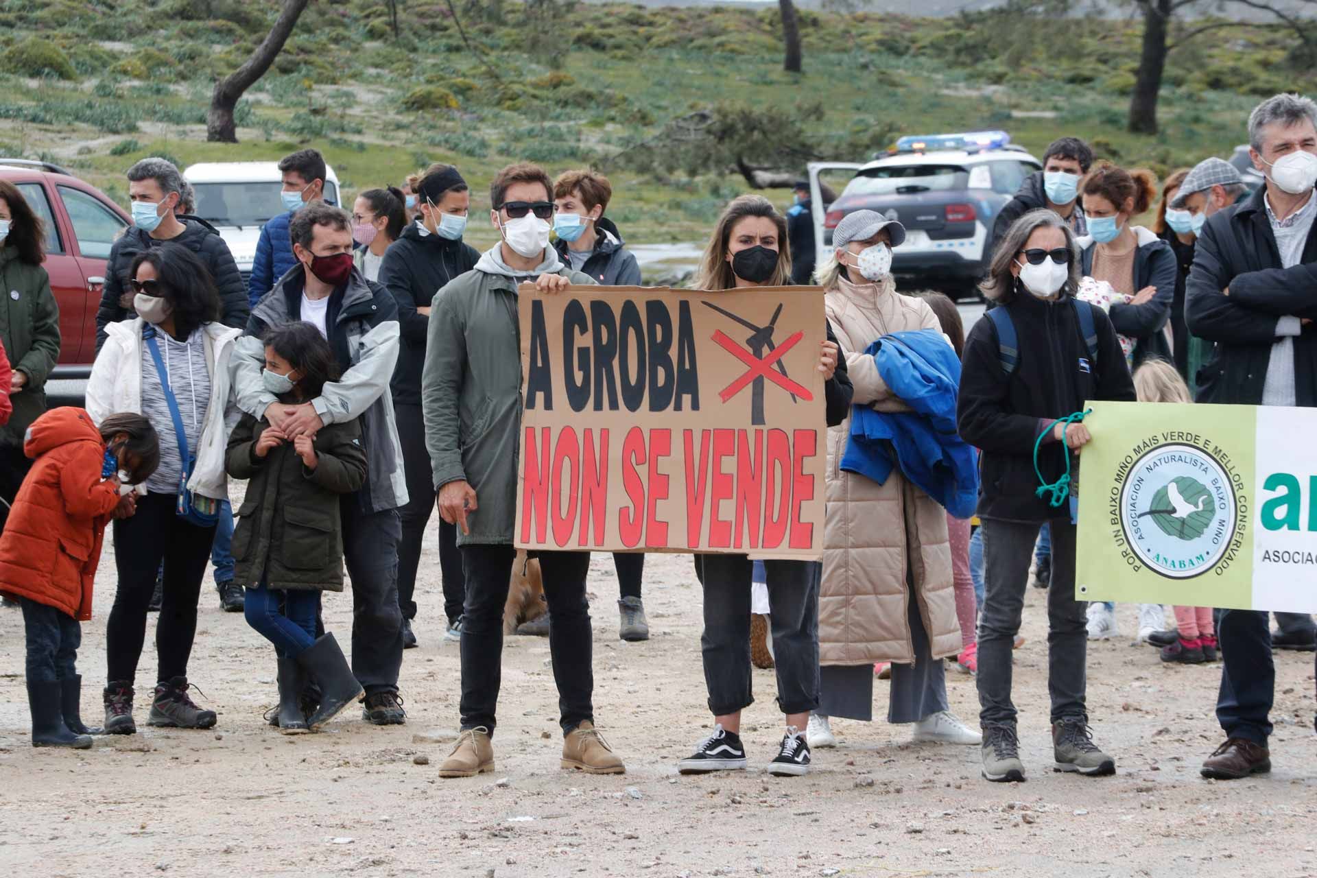 Marcha contra los parques eólicos en A Groba