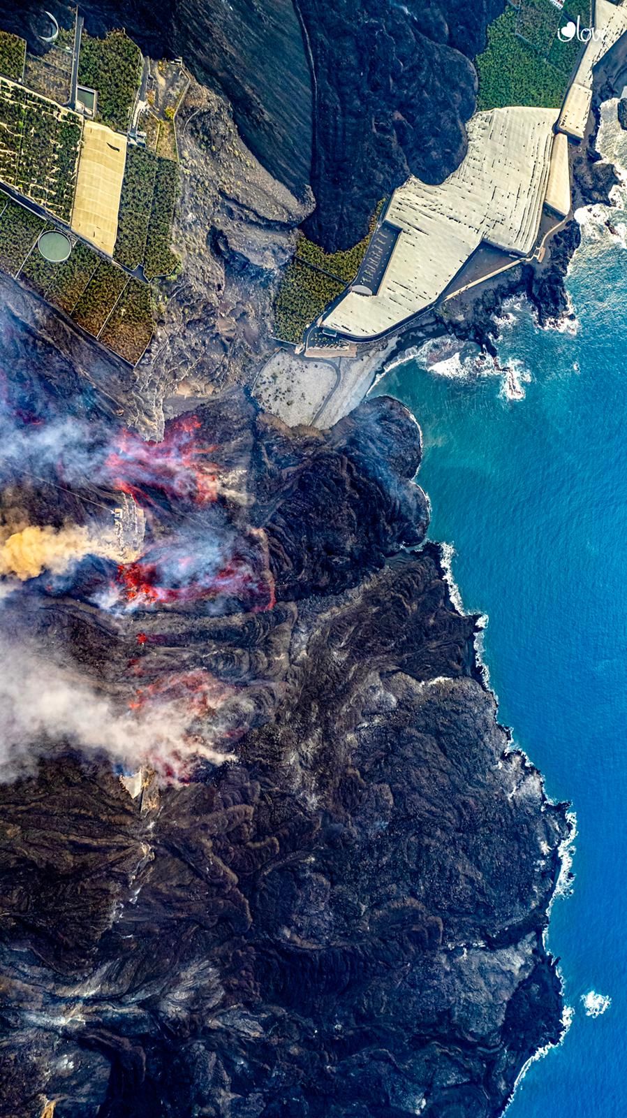 Nueva fajana en la costa oeste de La Palma