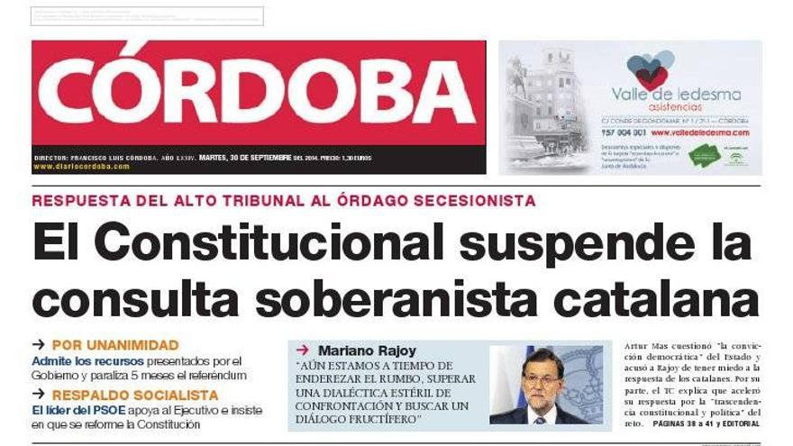 La portada de CÓRDOBA