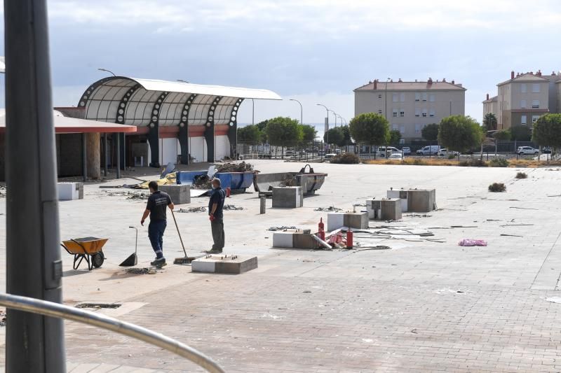 Estado de abandono del antiguo mercado de los sabores de Vecindario