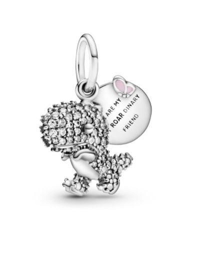 Charm colgante en plata de ley Dinosaurio