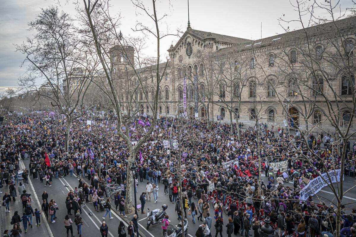 Manifestación del 8M en Barcelona