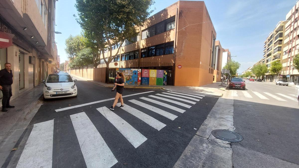 Zona de confluencia entre la calle Virgen de los Dolores y la avenida Camp de Morvedre del Port de Sagunt.