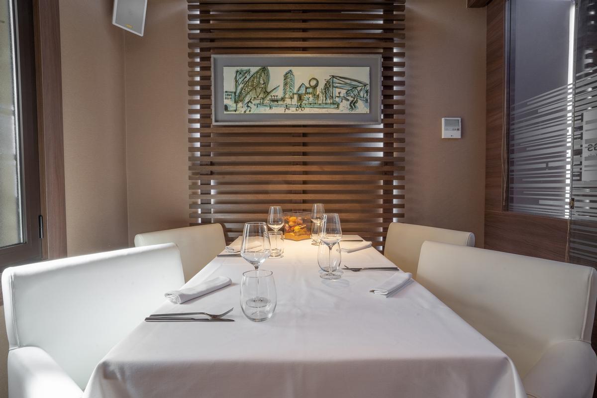 El restaurante Aflamas cuenta con varias salas para cenas y comidas de grupo