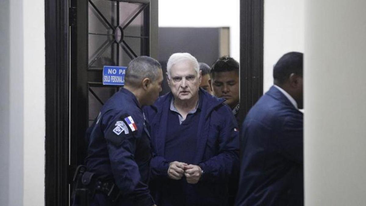 El expresidente de Panamá, Ricardo Martinelli, durante el juicio por el espionaje en su país.