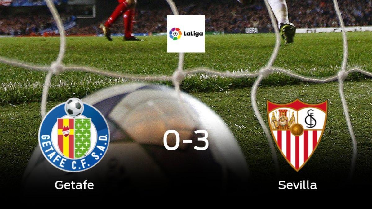 El Sevilla logra una goleada en el estadio del Getafe (0-3)