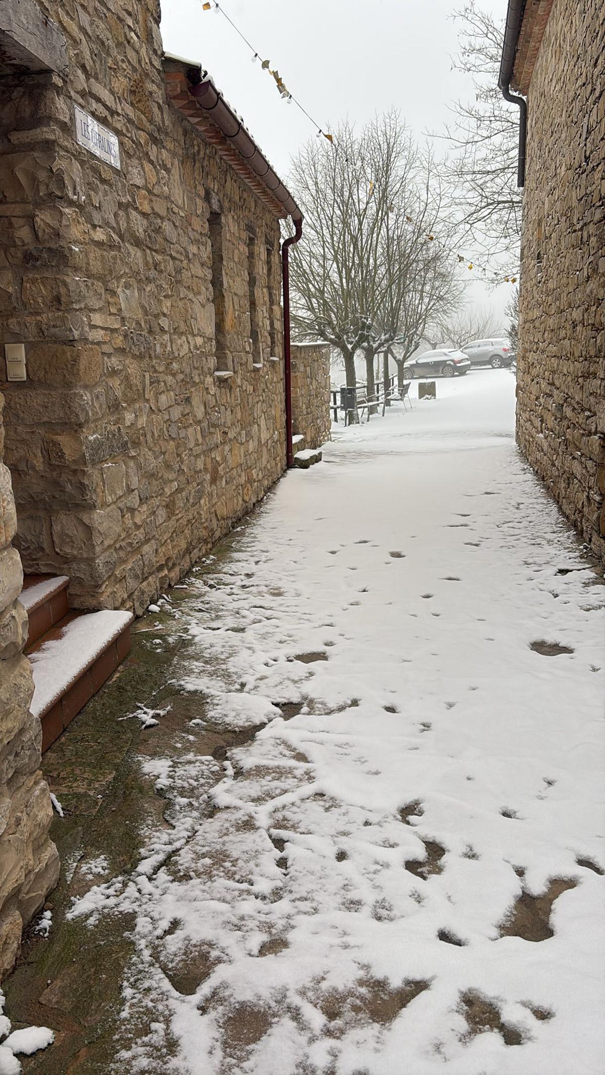 La nevada d'aquest dilluns a la Guàrdia Pilosa, Pujalt