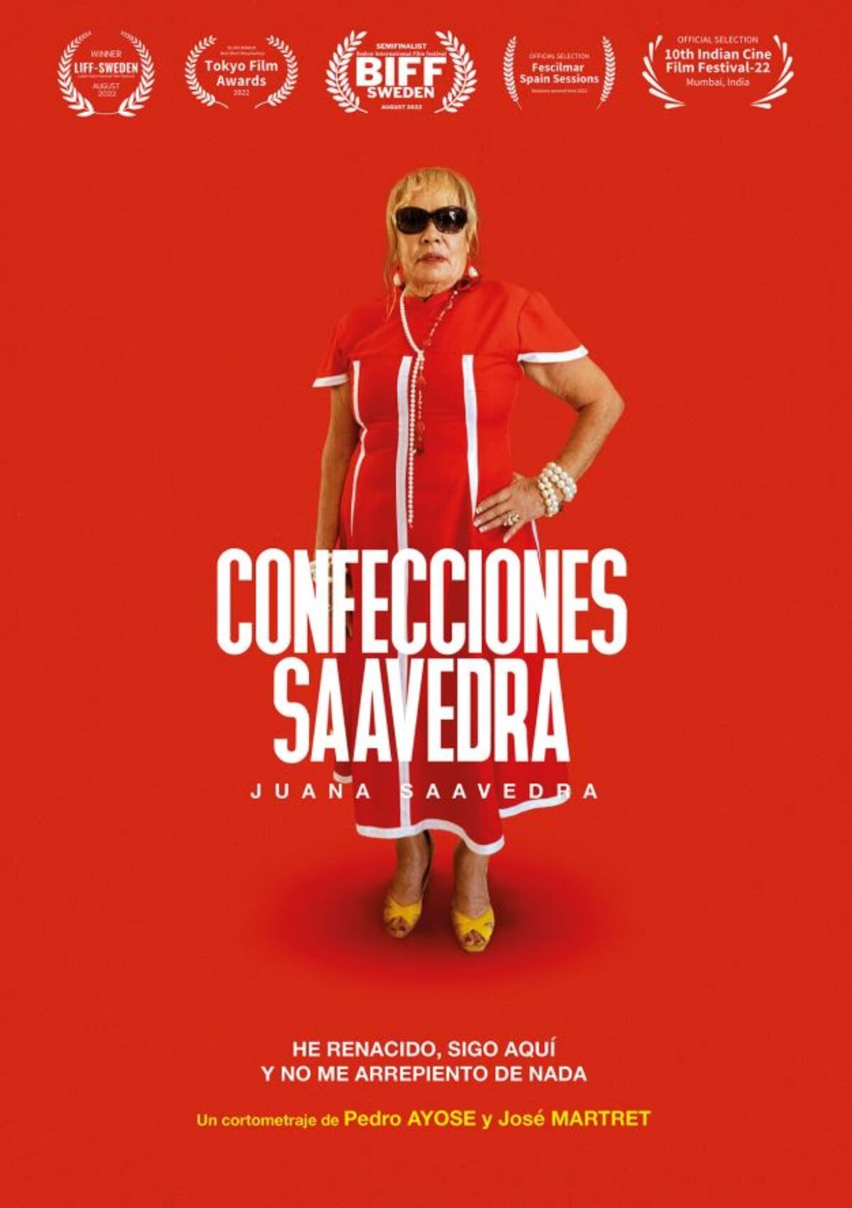 Cartel del corto Confecciones Saavedra.