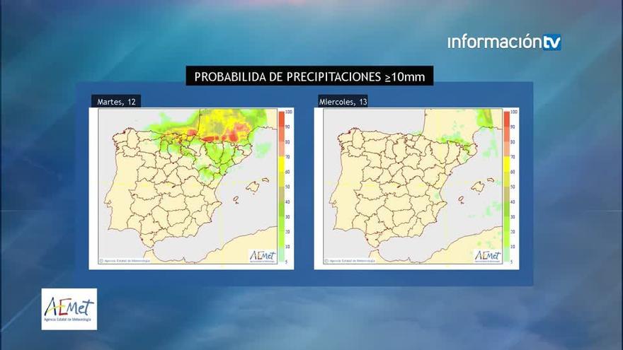 El tiempo en Alicante: este martes baja probabilidad de chubascos y tormentas ocasionales