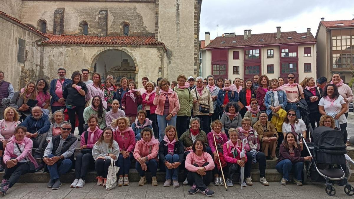 En imágenes: la marcha rosa de Cangas del Narcea reúne a medio centenar de vecinos