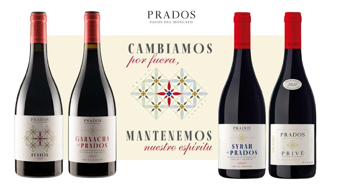 La nueva imagen que aparece en el etiquetado de los vinos Prados.