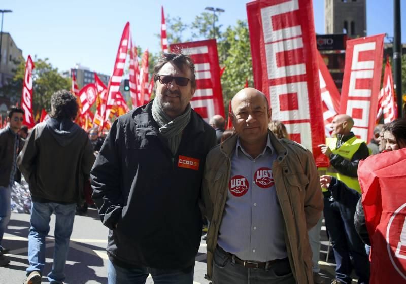 Escenas del Día del Trabajador en Zaragoza