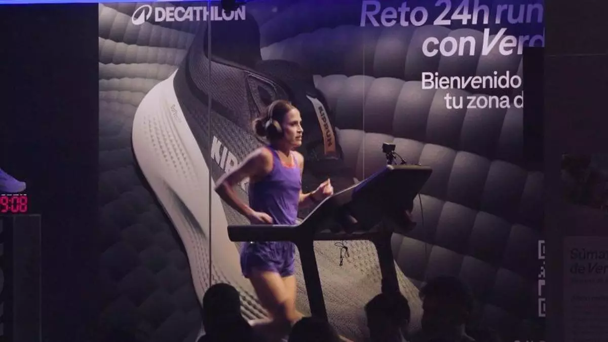 Verdeliss y su increíble reto de correr 24 horas seguidas sobre una cinta