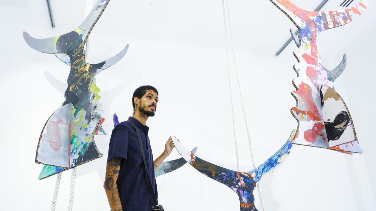 Presentación de la exposición 'Lejos de aquí', del artista caboverdiano Yuran Henrique