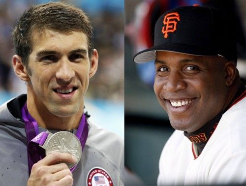 Michael Phelps y Barry Bonds