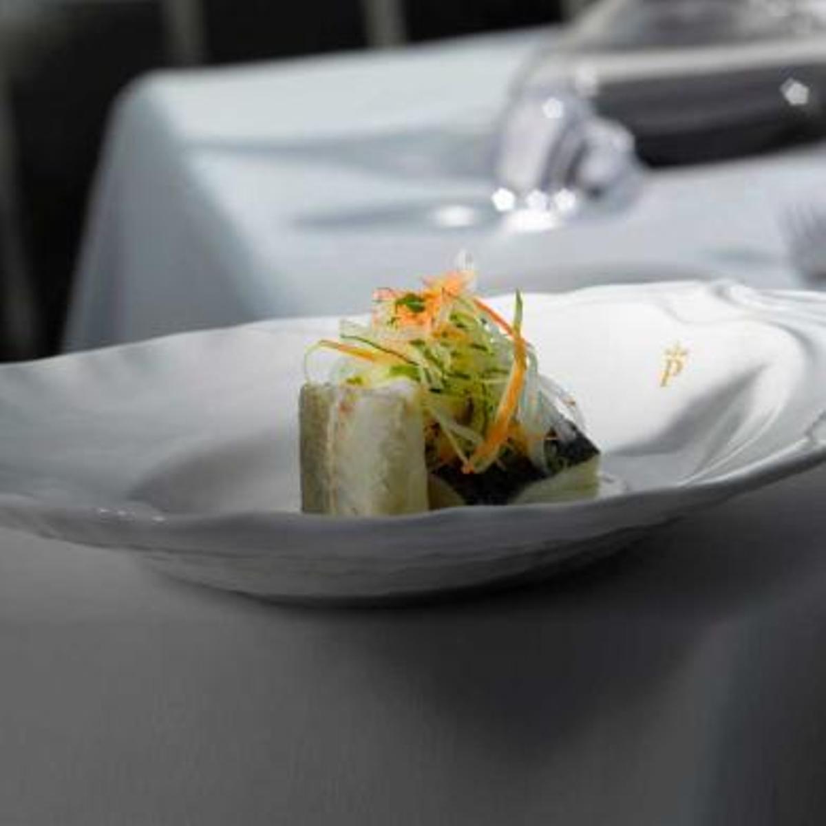 Uno de los platos de la carta de Almudaina, el restaurante del Parador de Ibiza
