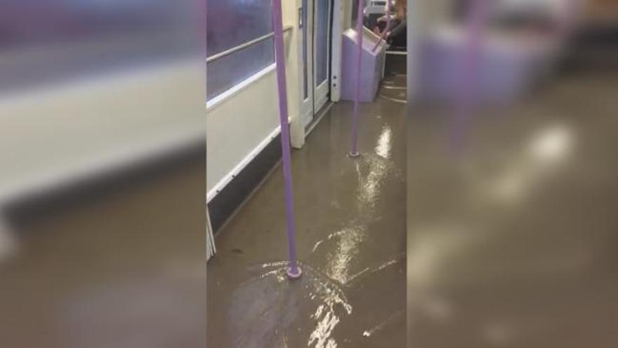Gota fría: Inundaciones en el tranvía de València