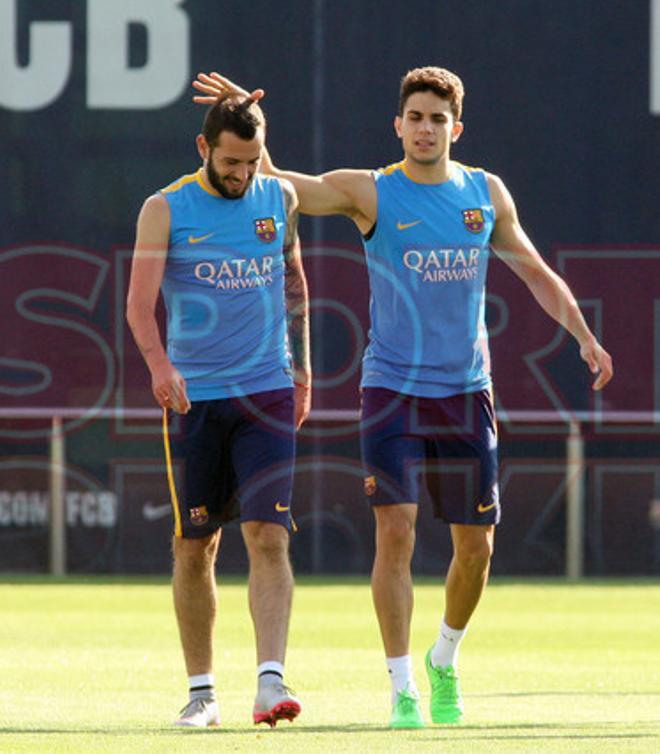 El entrenamiento del Barça, en imágenes