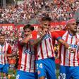 Portu celebra su gol ante la UD Las Palmas en la primera vuelta