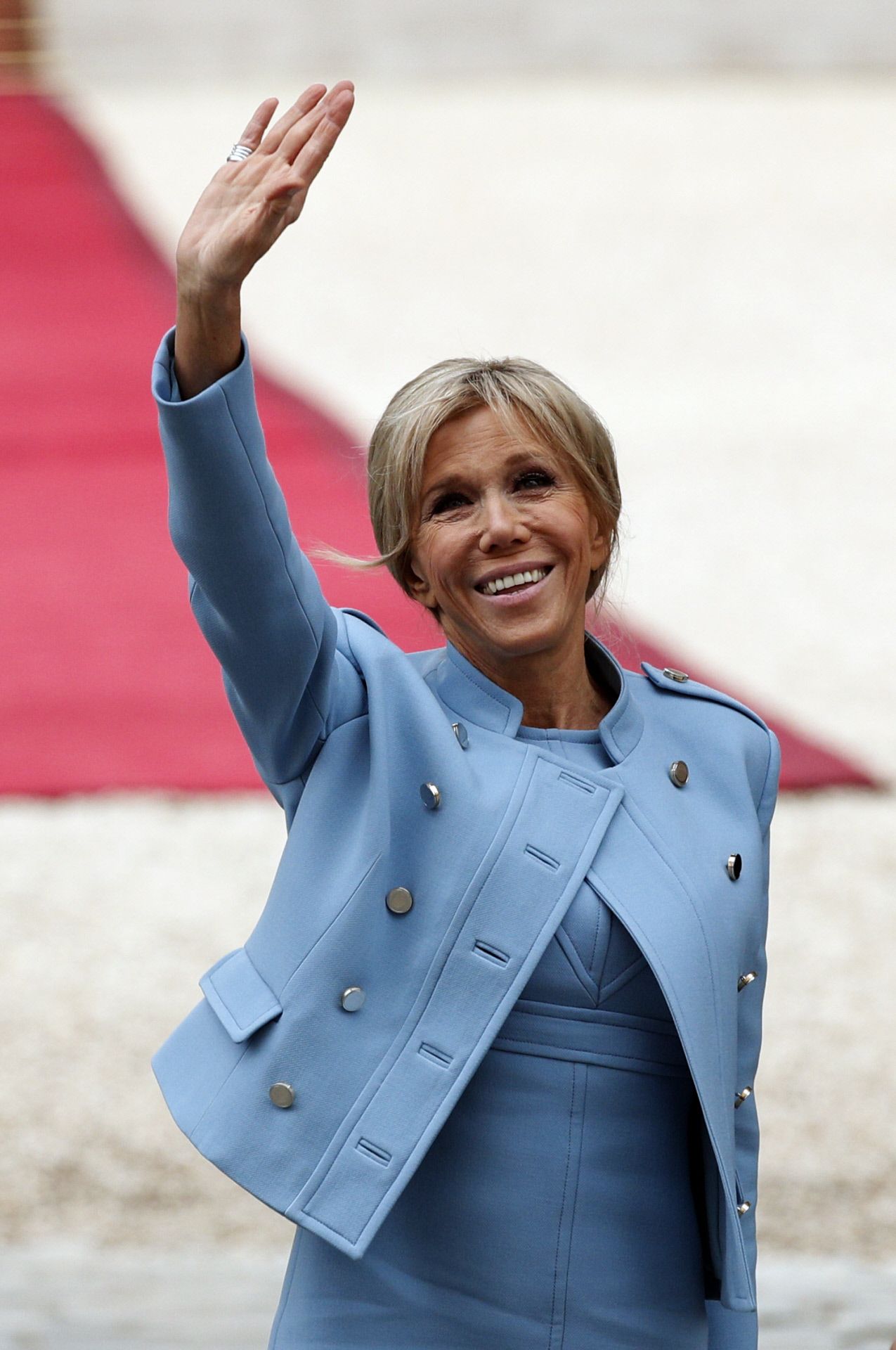 Brigitte Macron en la toma de posesión