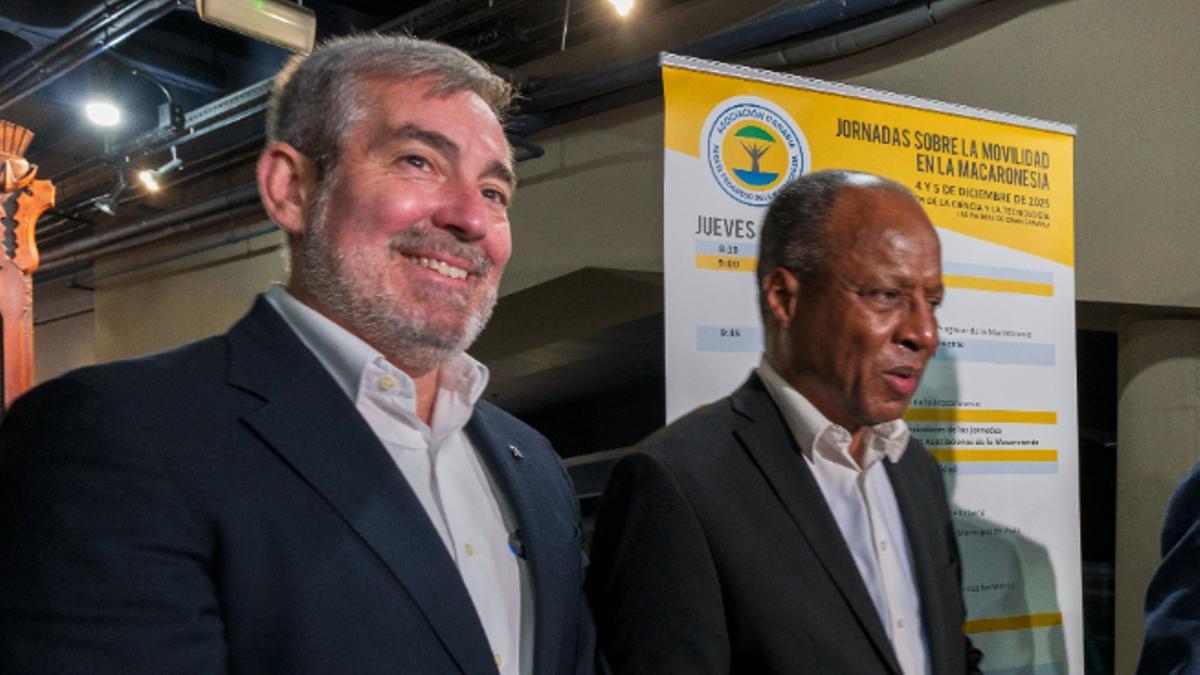 Fernando Clavijo y Ulises Correia, en la inauguración de las jornadas.