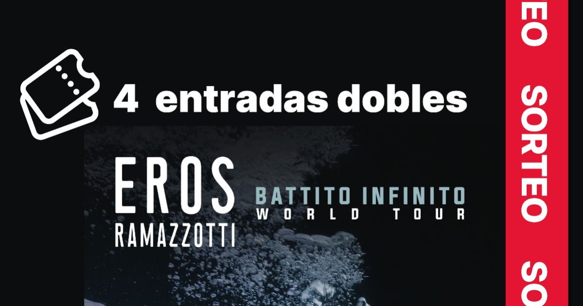 El Periódico sortea en su cuenta de Instagram 4 entradas dobles para concierto de Eros Ramazzotti en Barcelona