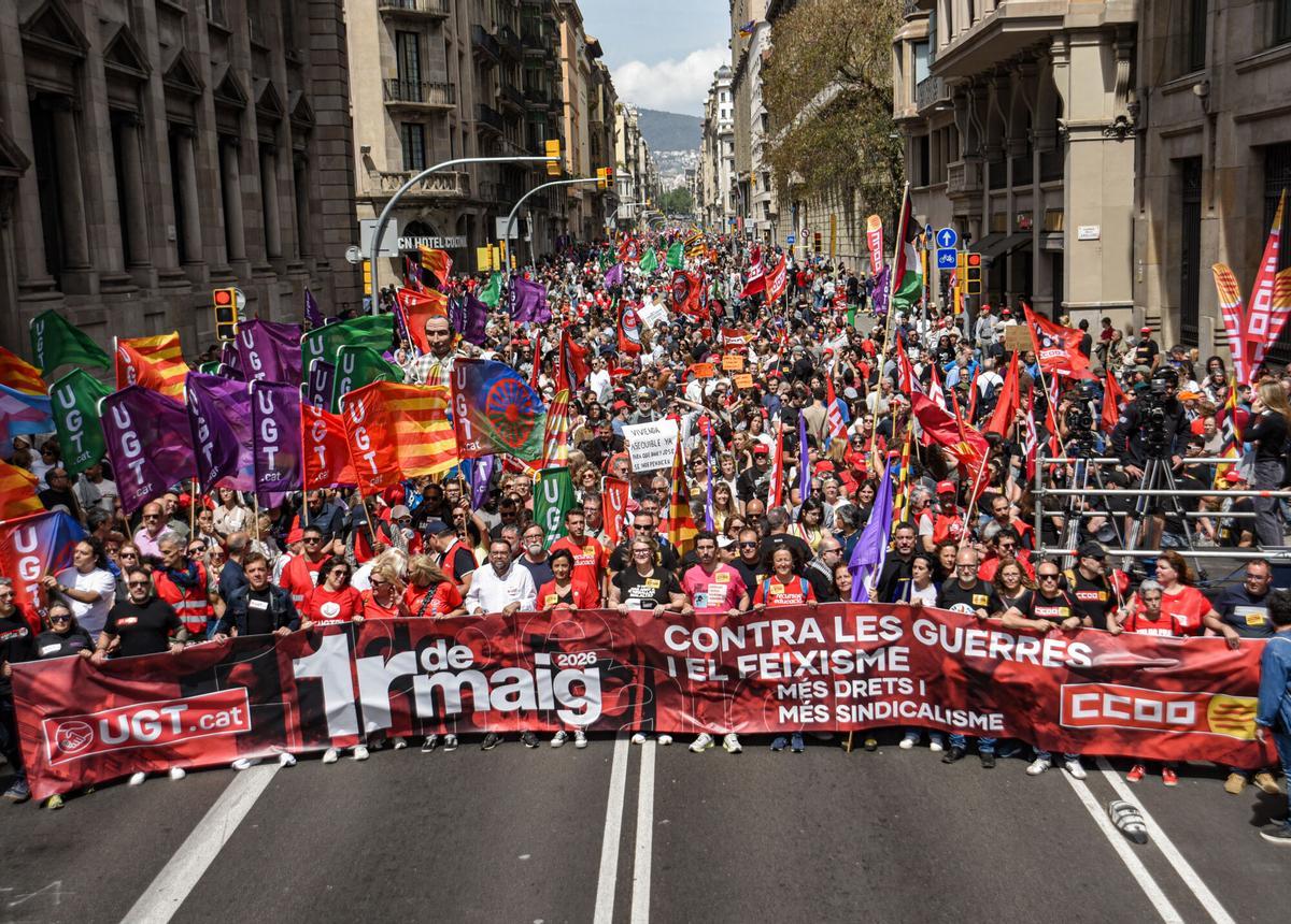 Sánchez reivindica récord de empleo mientras sindicatos exigen reparto de riqueza en un 1 de mayo marcado por la crisis de vivienda — image 5