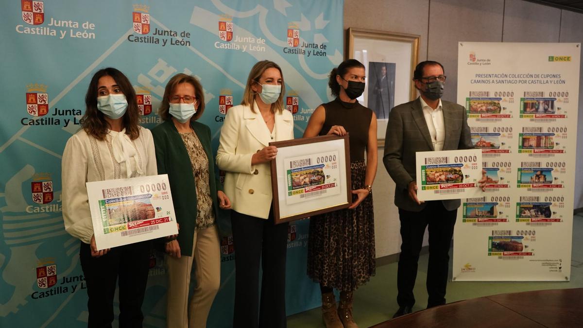 Presentación del cupón de la ONCE de los caminos de Santiago en Castilla y León