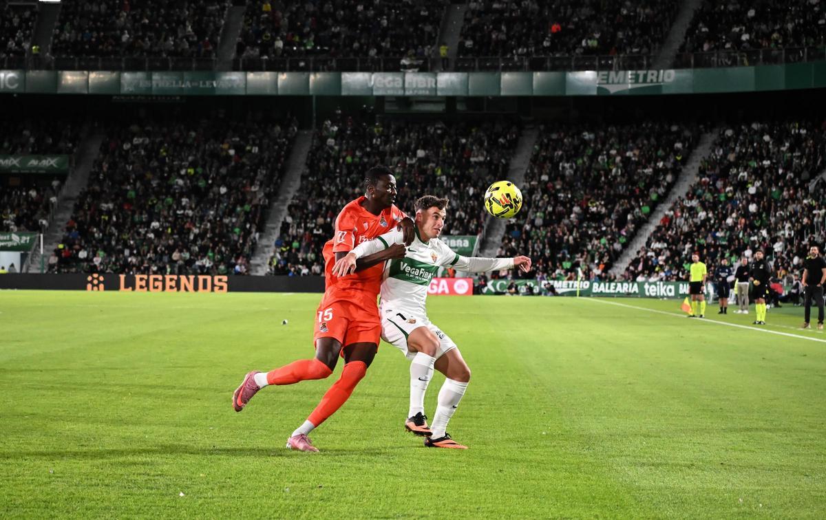 Empate del Elche CF frente a la Real Sociedad en la Jornada 12 de La Liga (1-1)