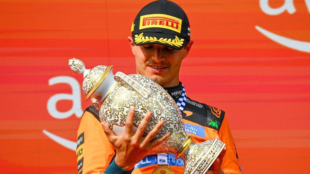 Lando Norris, en el podio de Hungría