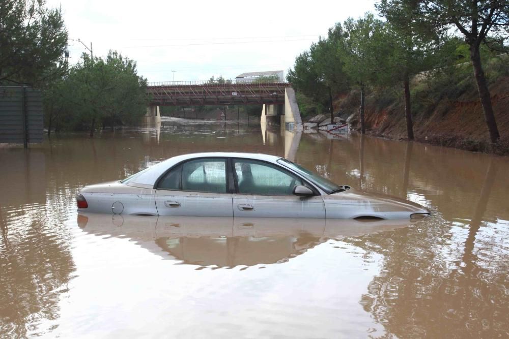 Efectos de la lluvia en El Camp de Morvedre