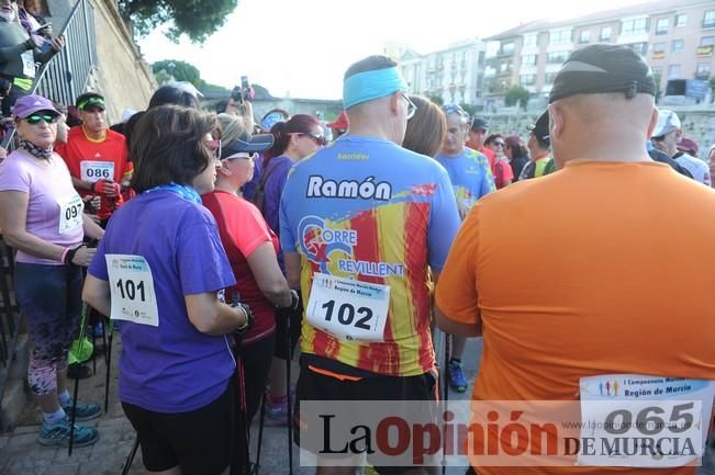 Marcha Nórdica en la mota del río Segura