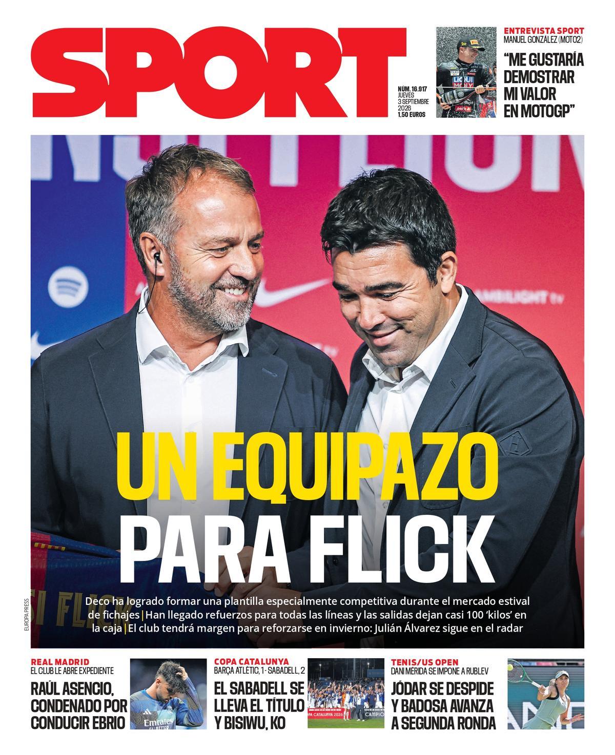 La portada SPORT de hoy
