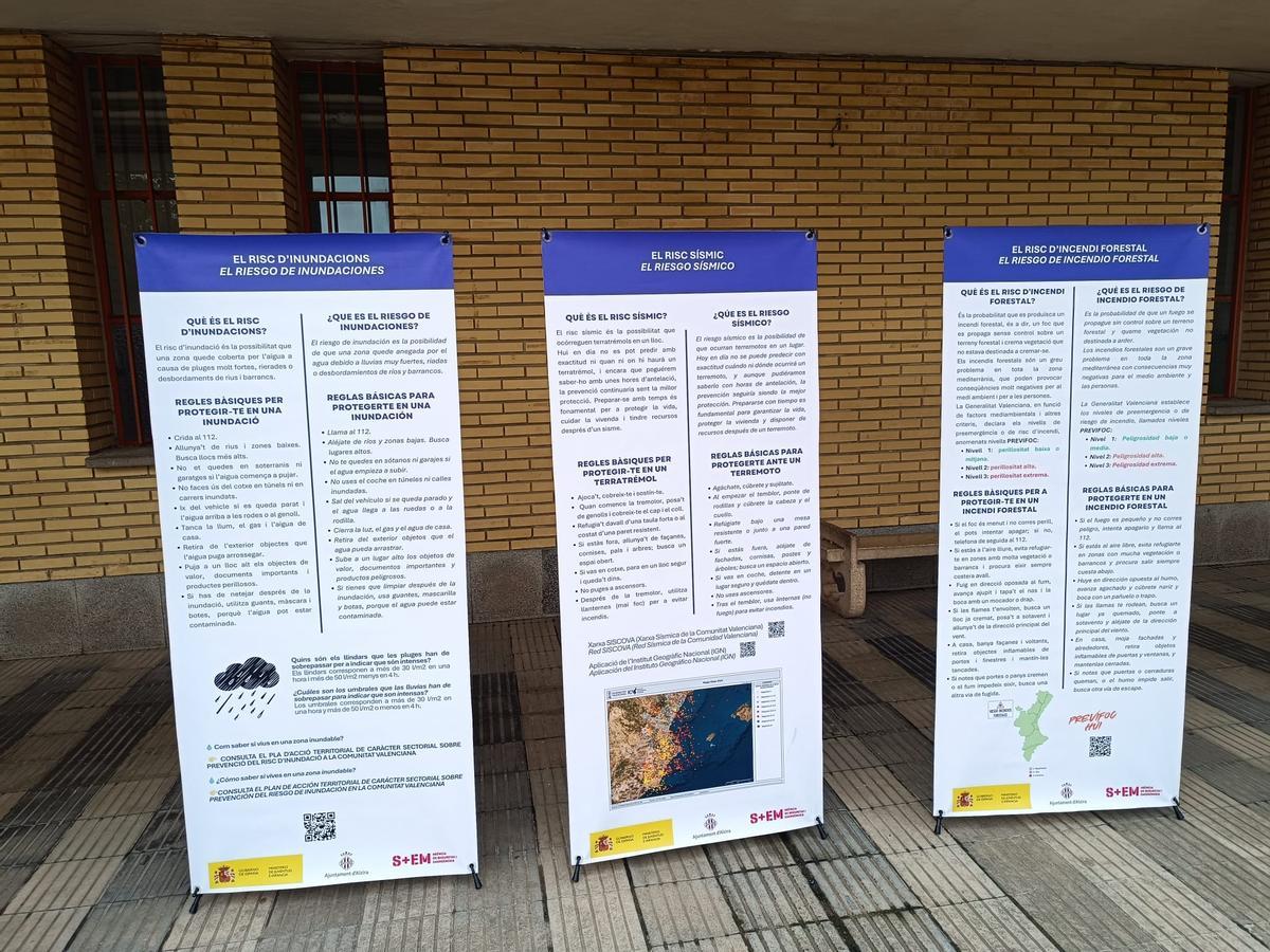 Panels informatius que s'utilitzen en el programa.