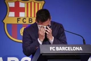 Messi, entre lágrimas: "No sé el club, pero yo hice todo lo posible por quedarme en el Barça"