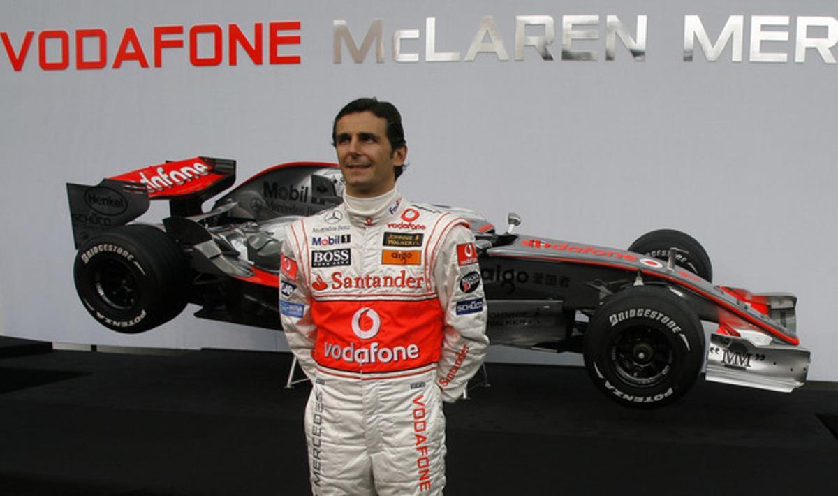 Pedro Martínez de la Rosa, durant la seva presentació amb l’escuderia McLaren el 2007. Pedro Martínez de la Rosa, durant la seva presentació amb l’escuderia McLaren el 2007.