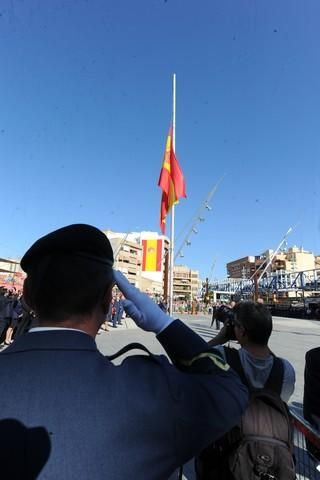 Exhibición de saltos y jura de bandera en Alcantar