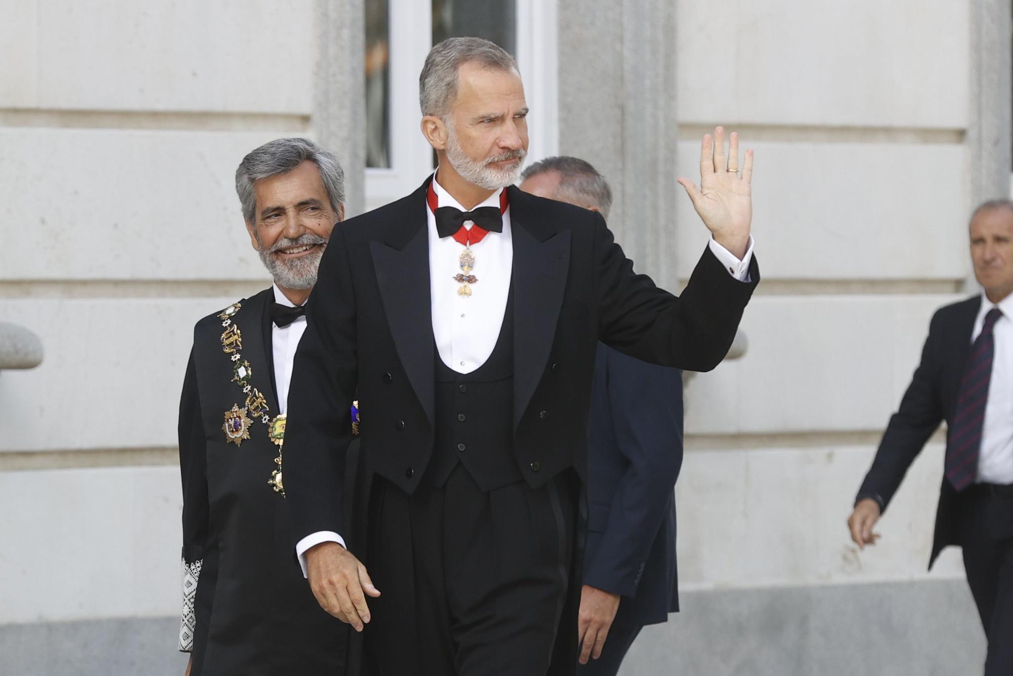 Felipe VI a la llegada de la apertura del año judicial. David Castro