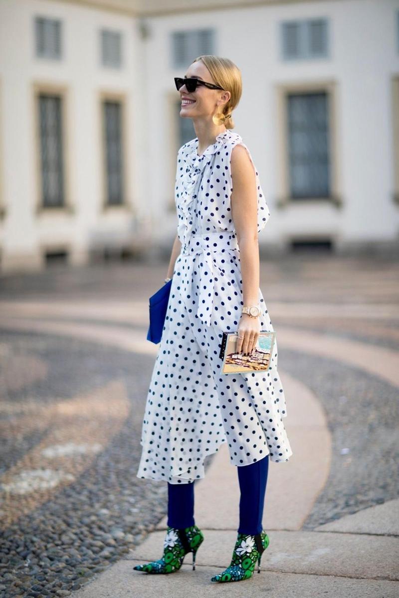 Vestido de lunares 'black &amp; white' en MFW