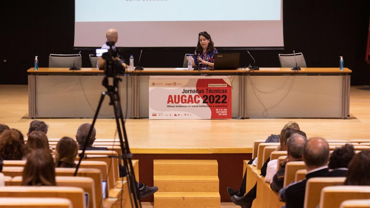 La experta Mari Carmen Estevan, durante su intervención en las jornadas técnicas de la USAL, celebradas en el Campus Viriato de Zamora. | Ana Burrieza